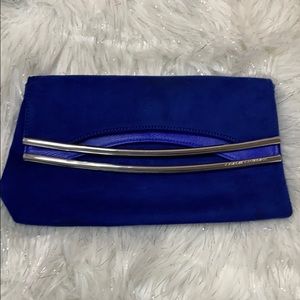 Armani exchange blue folded clutch